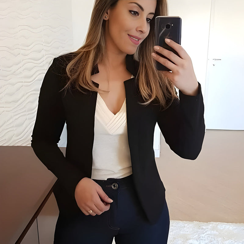 Dam Blazer | Slim Fit | Öppen Modell | Lätt Kontorsstil