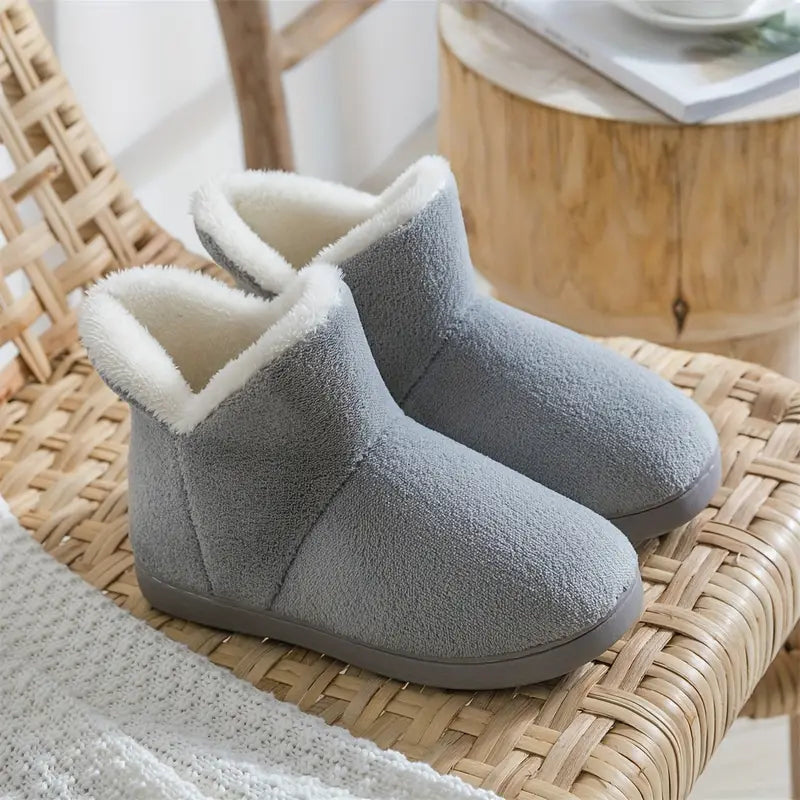 Damslippers Vinter | Varma Tofflor Inomhus | Halkfri Sula | Mjuk Plysch