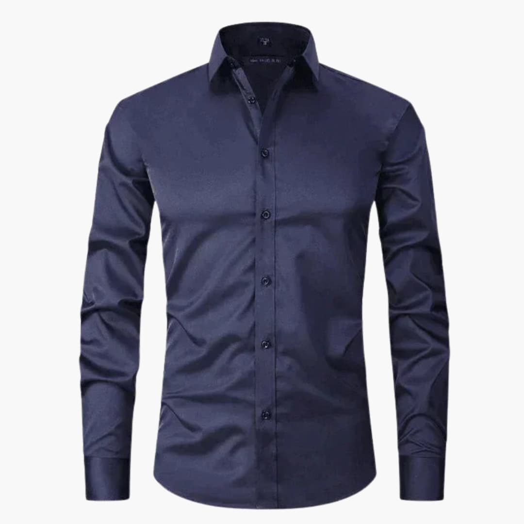 Herr Skjorta | Slim Fit | Med Knappar | Sommar