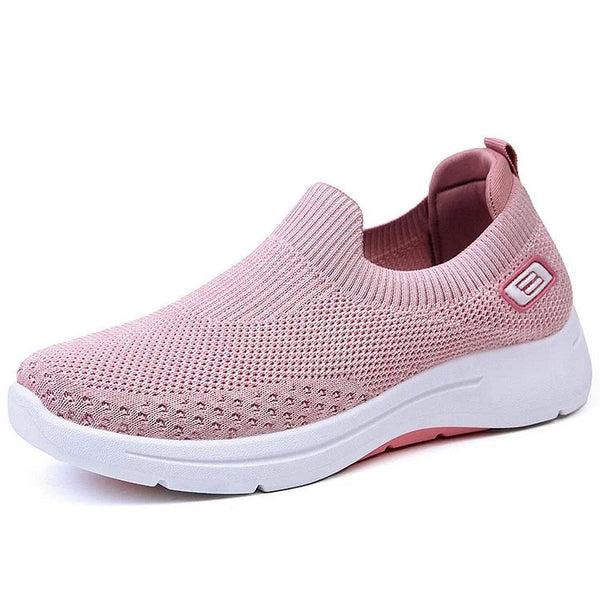 Kvinnor Sneakers | Lätta & Andningsbara | Slip-on Design | Vävd Plattformssula