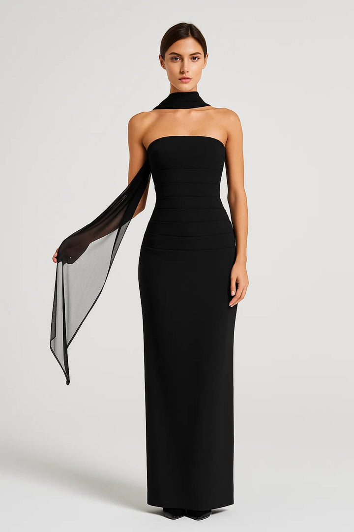 Dam Klänning | Elegant Slimfit | Strapless | Sommar