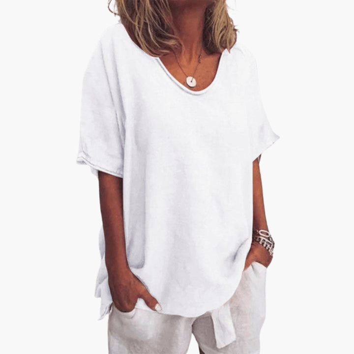 Dam Topp | Oversized | Kort Ärm | Sommar