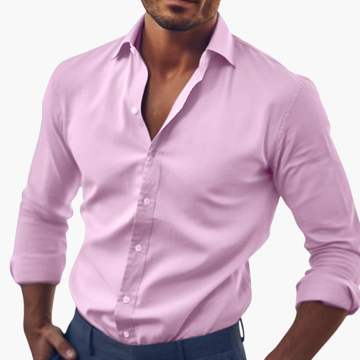 Herr Skjorta | Slimfit | Med Knappar | Sommar