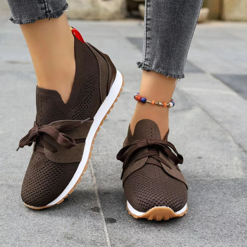 Sneakers Dam | Lätta Stickade Skor | Slip-On
