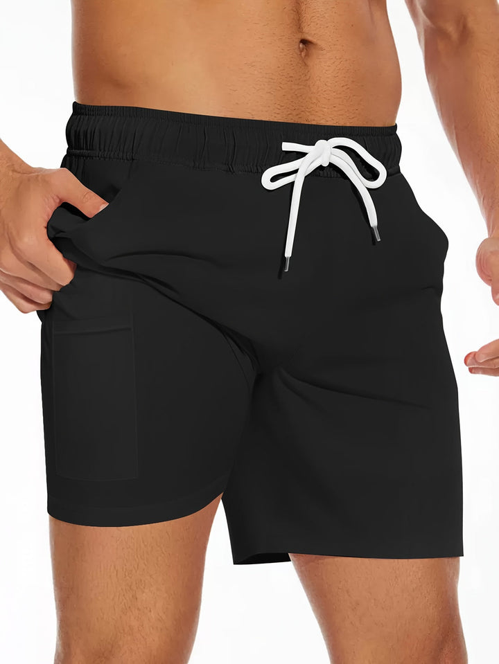 Herr Badshorts | Slimfit Kort | Med Dragsko | Sommar