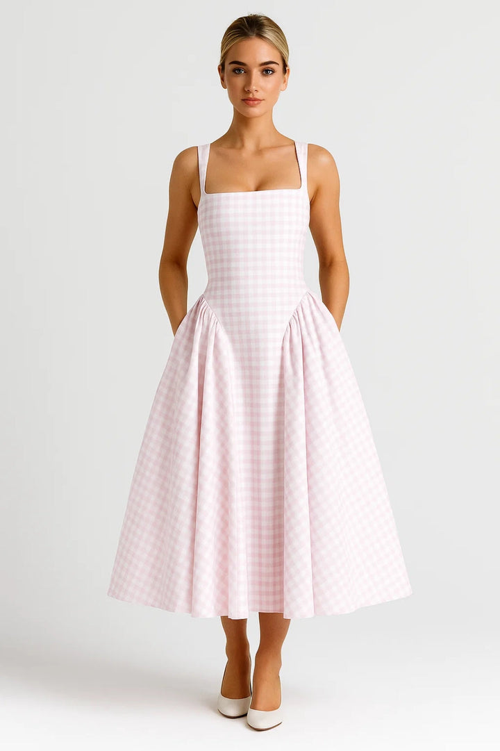Dames Klänning | Elegant Getailleerd | Midi Lengte | Sommar