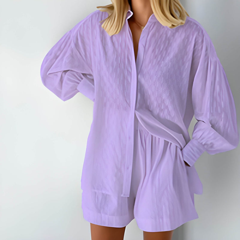 set för kvinnor | Blus och shorts | Trendig stil | Levande färger