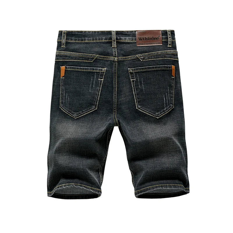 Herr Jeansshorts | Straight | Med Dragkedja | Sommar