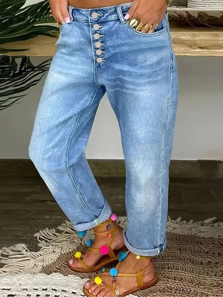 Dams Jeans | High Stretch &amp; Komfort Fit | Raka Ben &amp; Effen Färg