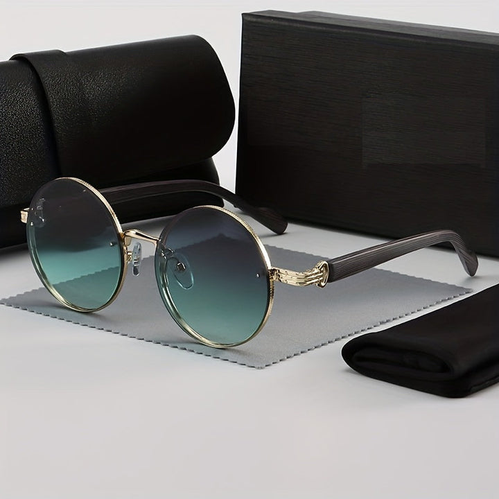 Herr Solglasögon | Vintage Elegant | Rund Form | Sommar