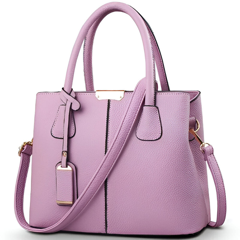 Damskinnväska | Stor Fyrkantig Tote | Crossbody & Axelväska | PU-läder
