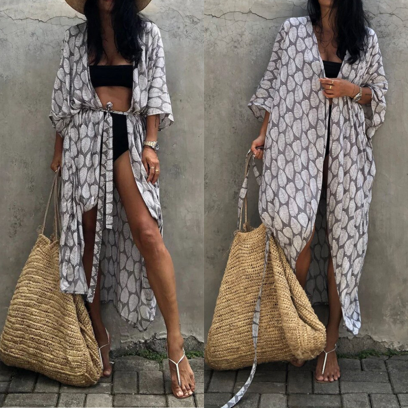 Strandkimono för kvinnor | virvlande cape | lätt och luftig | Sommar
