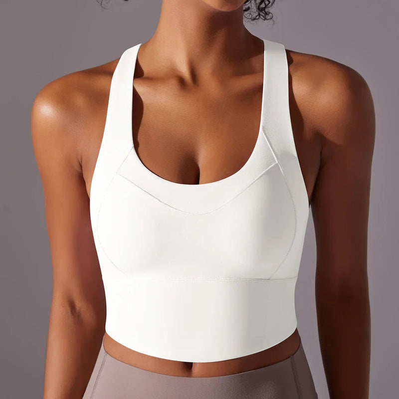 Dam Sport-BH | Åtsittande & Stretchig | Nylon Crop Top | Yoga & Träning
