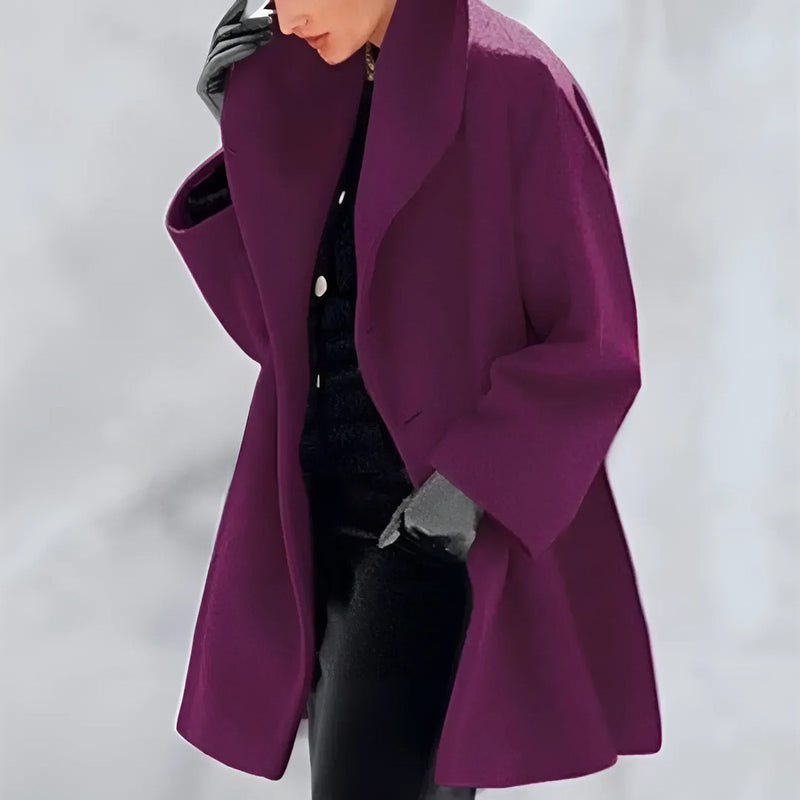 Dam Vinterkappa | Elegant & Varm | Bekväm Oversized Passform | Polyester