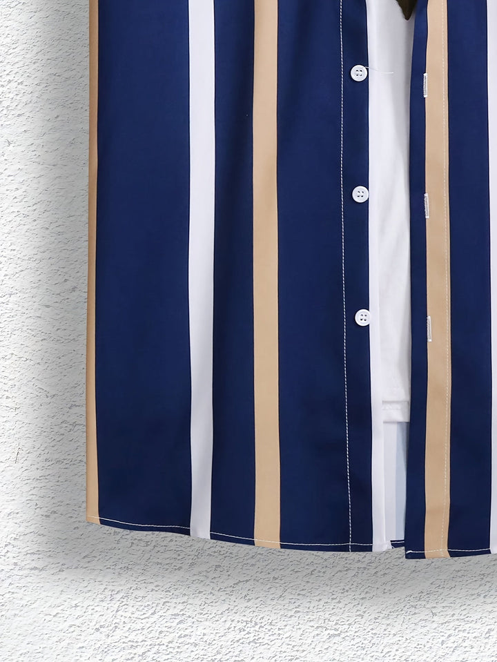 Herr Skjorta | Oversized | Korta Ärmar | Sommar