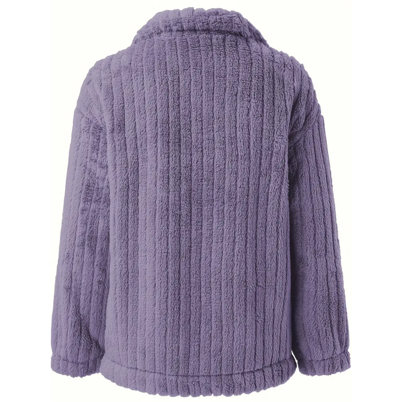 Vinterjacka Dam | Plushjacka i enfärgat | Casual och varm jacka