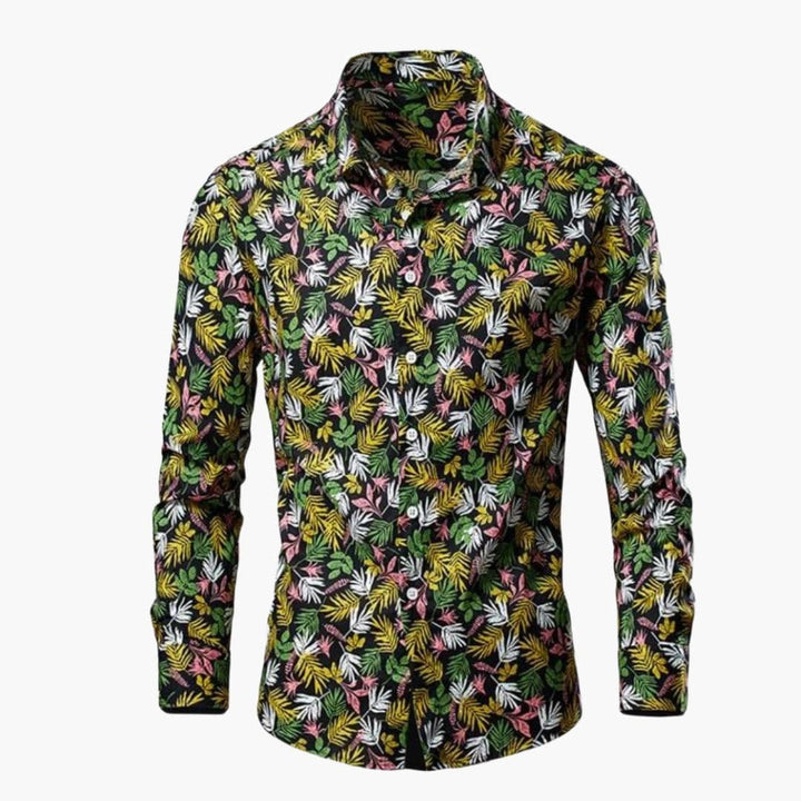 Herr Skjorta | Slimfit | Blommigt Mönster | Sommar