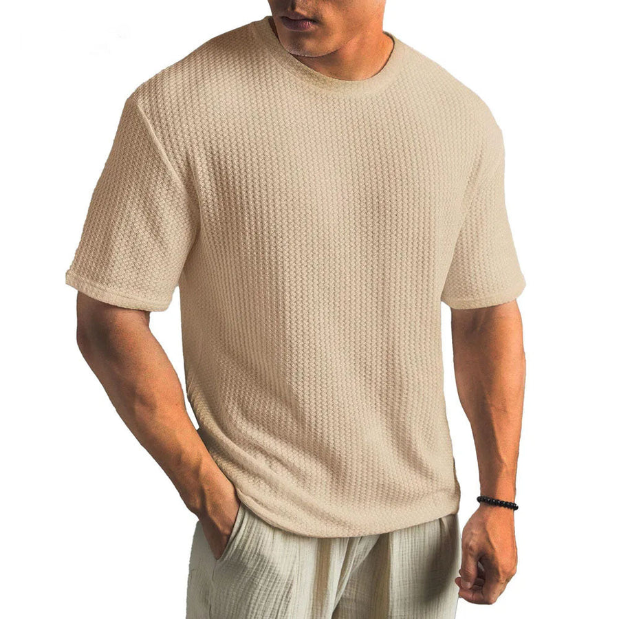 Herr T-shirt | Regular Struktur | Korta Ärmar | Sommar