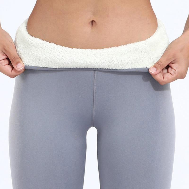 Dam Vinterleggings | Hög Midja | Värmande Plysch | Ankelängd
