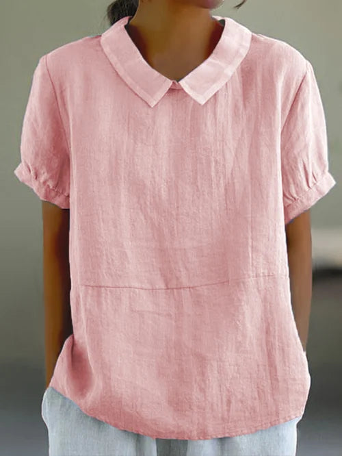 Dam Blus | Elegant | Med Krage | Sommar