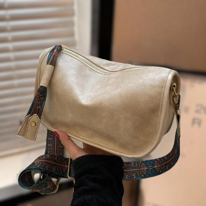 Damväska | Vintage crossbody | Lyxig kudddesign | PU-läder