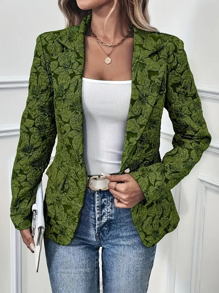 Dam Blazer | Enkelknäppt | Blommönster | Vardag