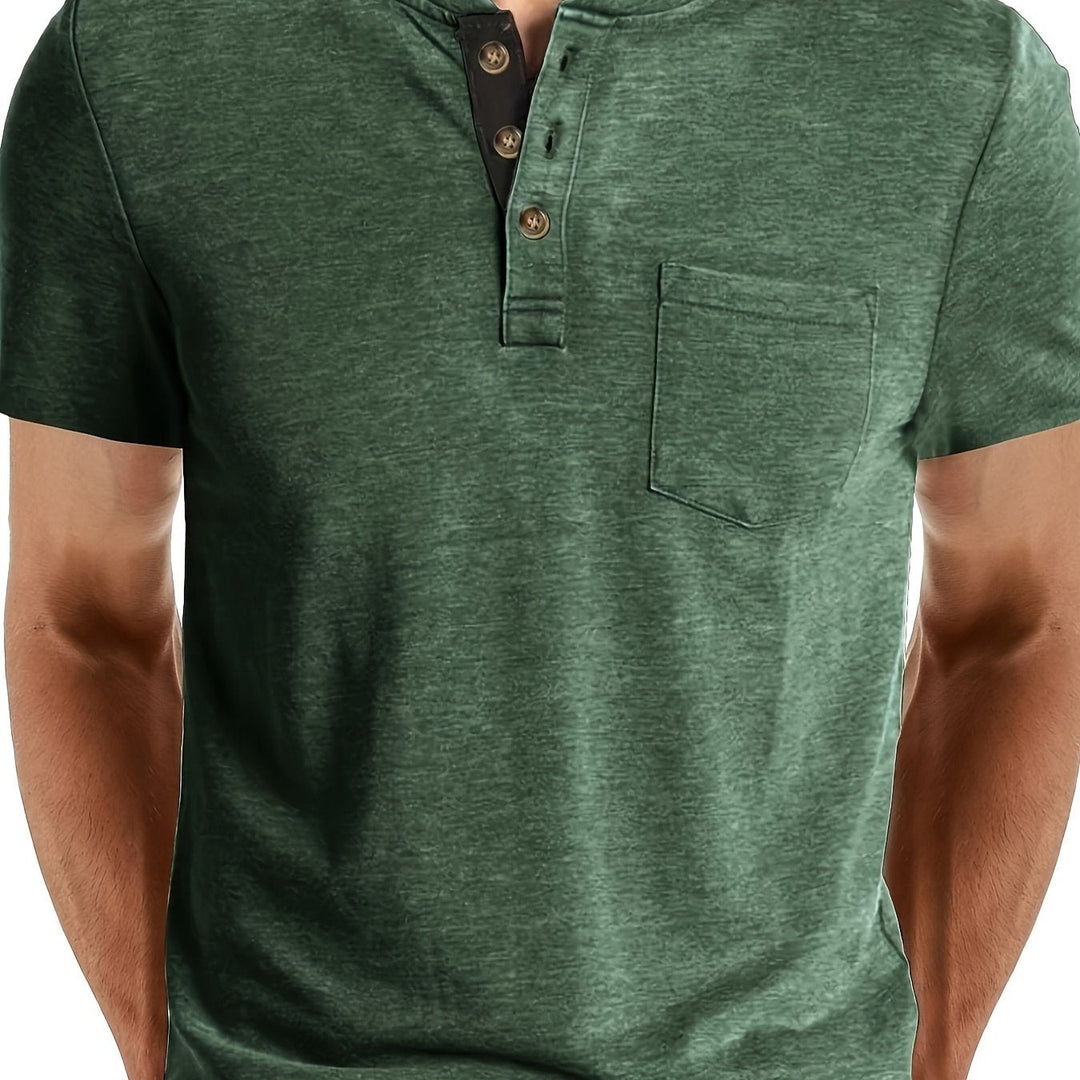 Herr T-shirt | Med Knappar | Med Knappar | Sommar