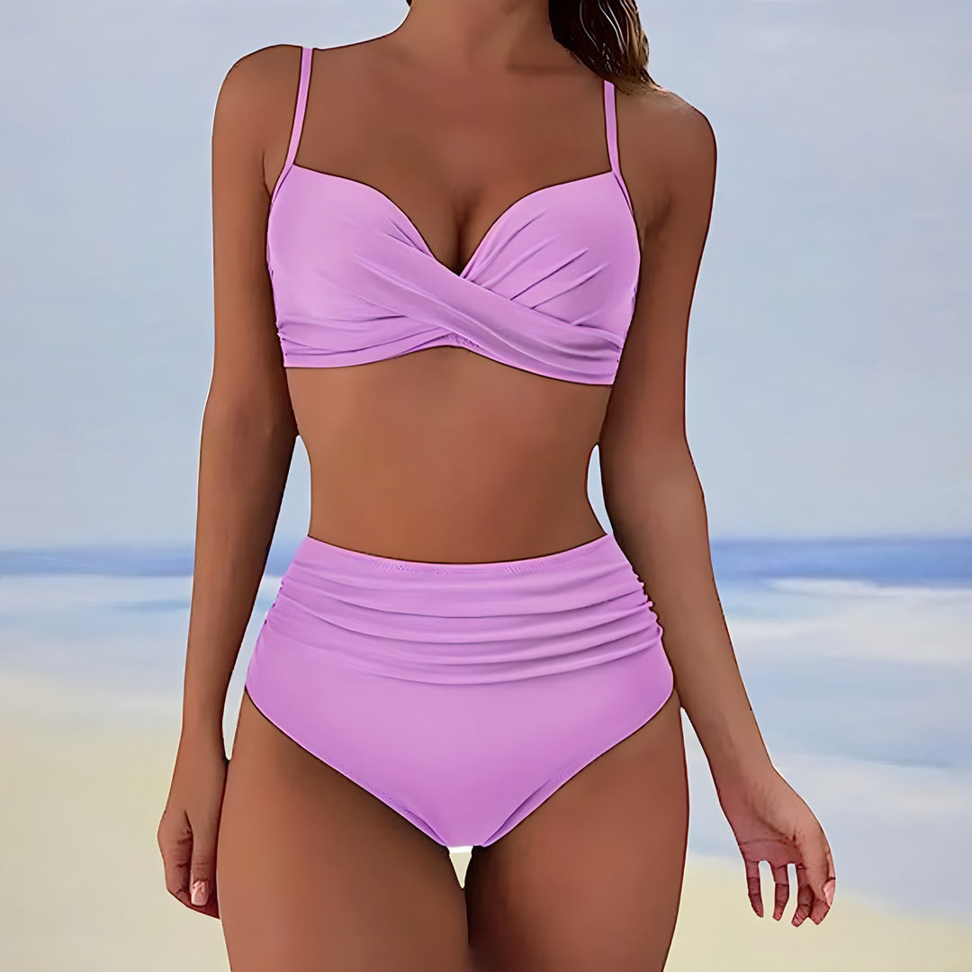 Dam Bikini | Hög Midja | Blommönster | Sommar