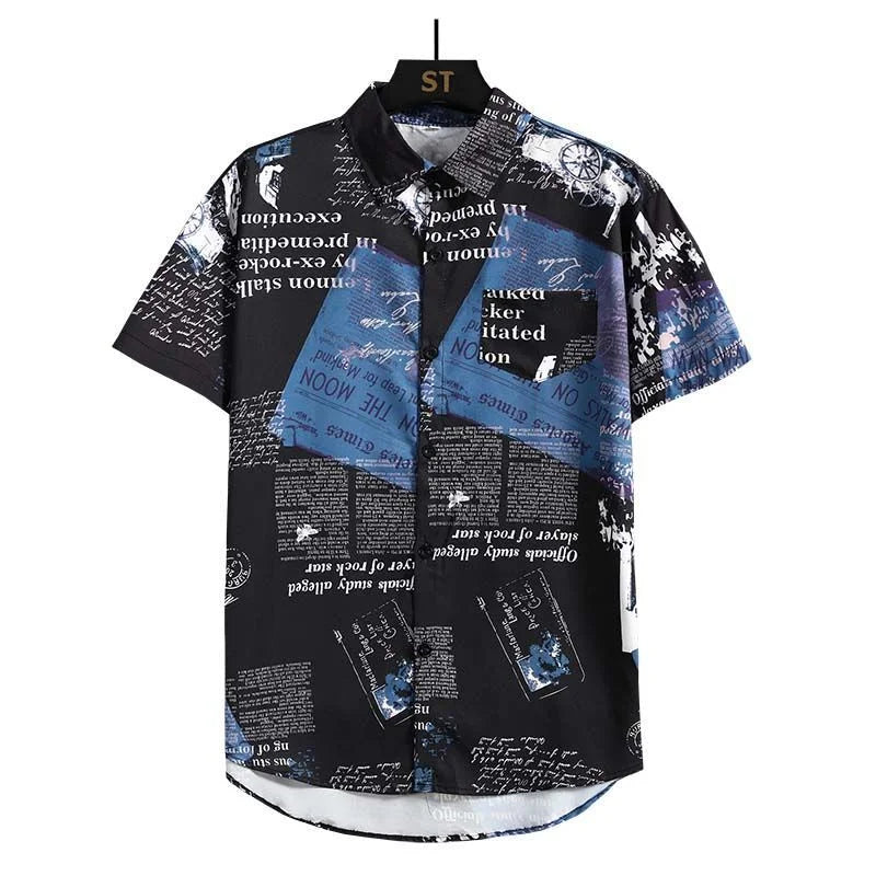 Herr Set | Oversized | Grafiskt Print | Sommar