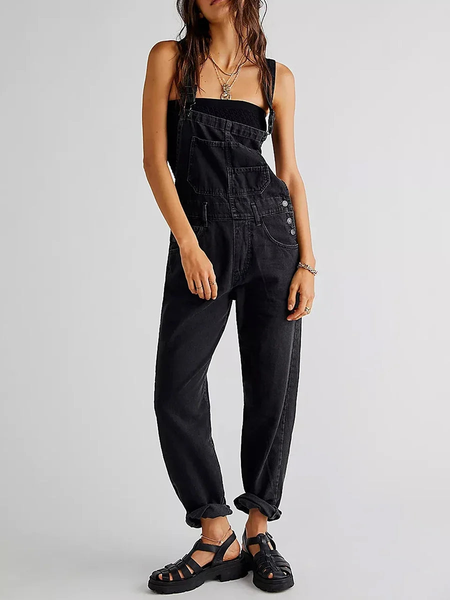 Hängselbyxor Dam | Jumpsuit | Fickdesign | Casual