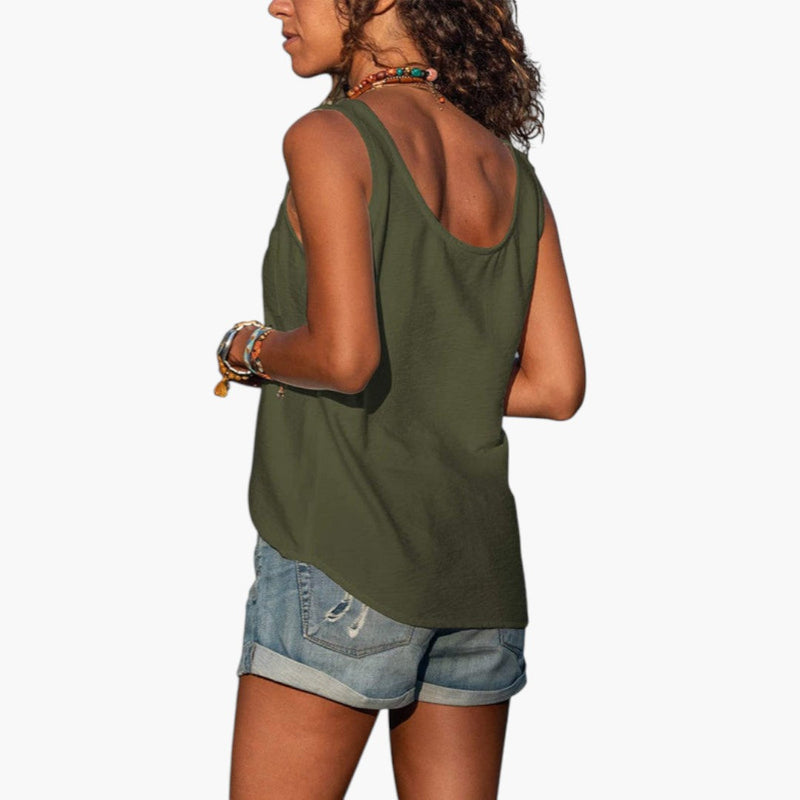 Dam Linne | Casual | Med Knappar | Sommar