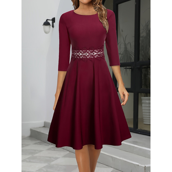 Festklänningar | Elegant Damklänning | Midi Aftonstil