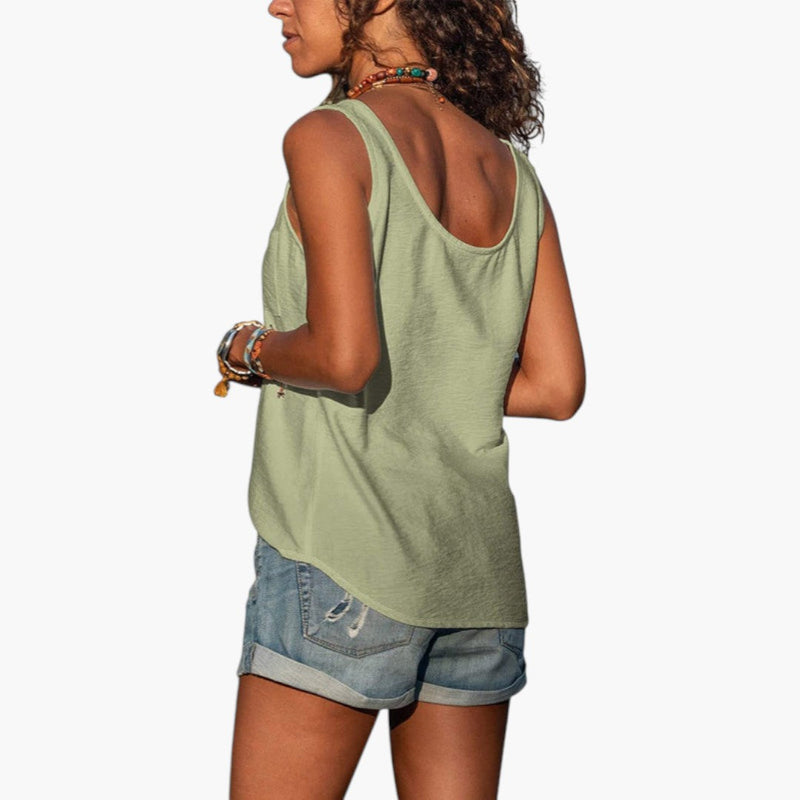 Dam Linne | Casual | Med Knappar | Sommar