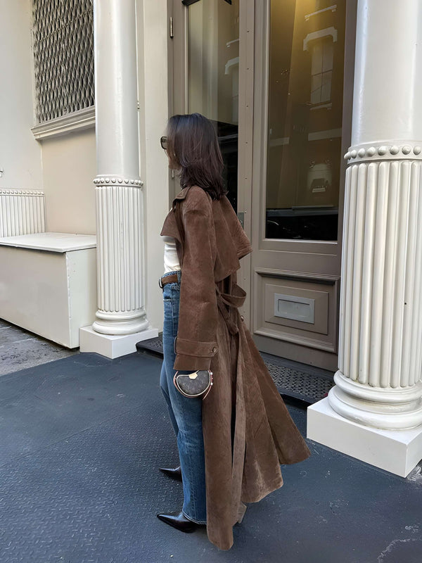 Vinterjacka Dam | Lång Trenchcoat-look | Elegant Midjelinjerad Silhuett