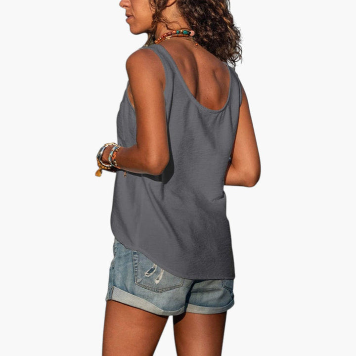 Dam Linne | Casual | Med Knappar | Sommar