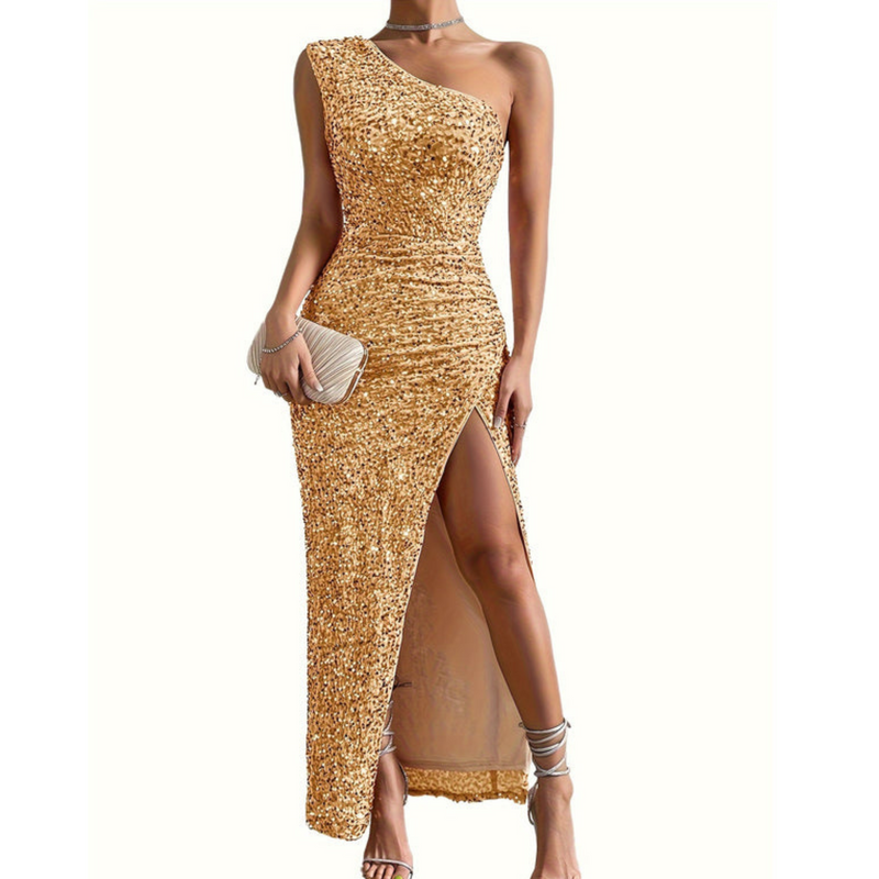 Dam Klänning | Elegant | One Shoulder | Fest