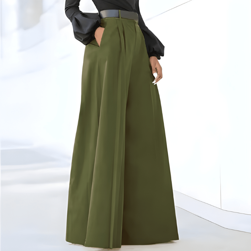 Högmidjade Vida Byxor Dam | Elegant & Bekväm Stil | Kläder