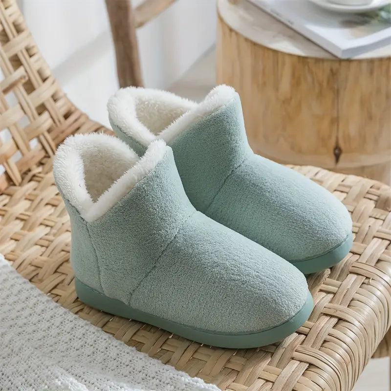 Damslippers Vinter | Varma Tofflor Inomhus | Halkfri Sula | Mjuk Plysch