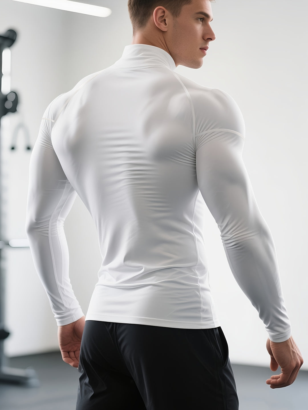 Herr T-shirt | Slimfit | Hög Krage | Sommar