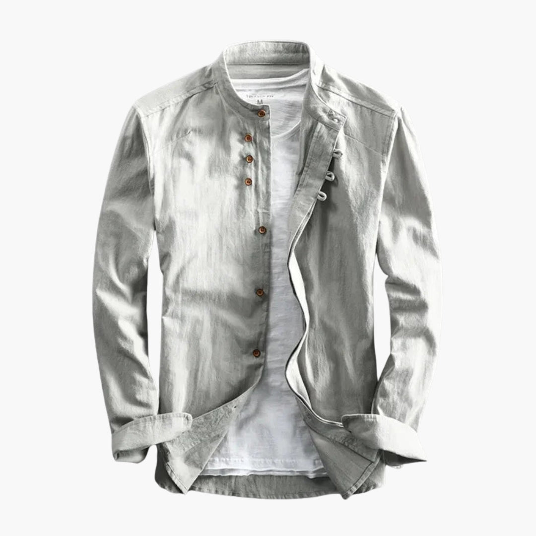 Herr Skjorta | Elegant | Med Knappar | Sommar