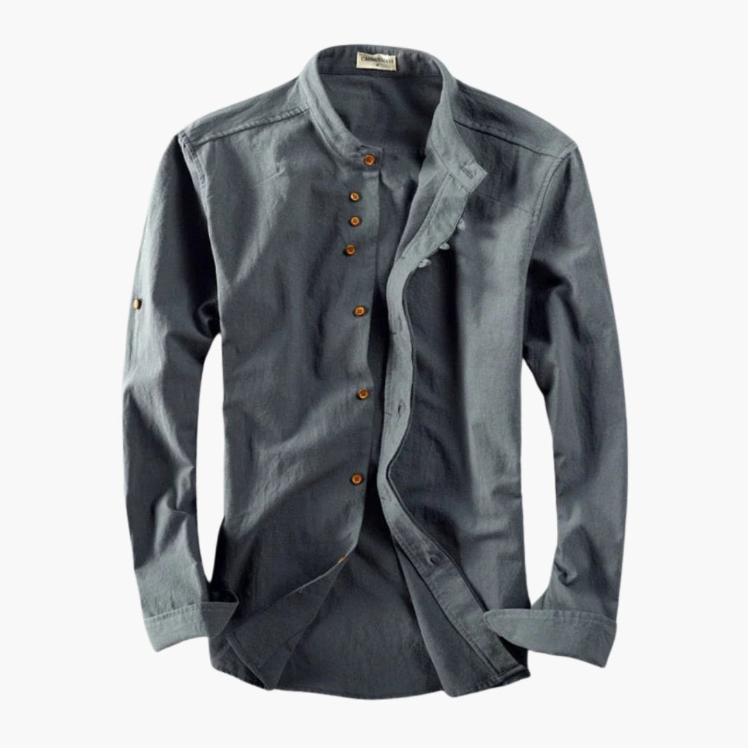 Herr Skjorta | Elegant | Med Knappar | Sommar