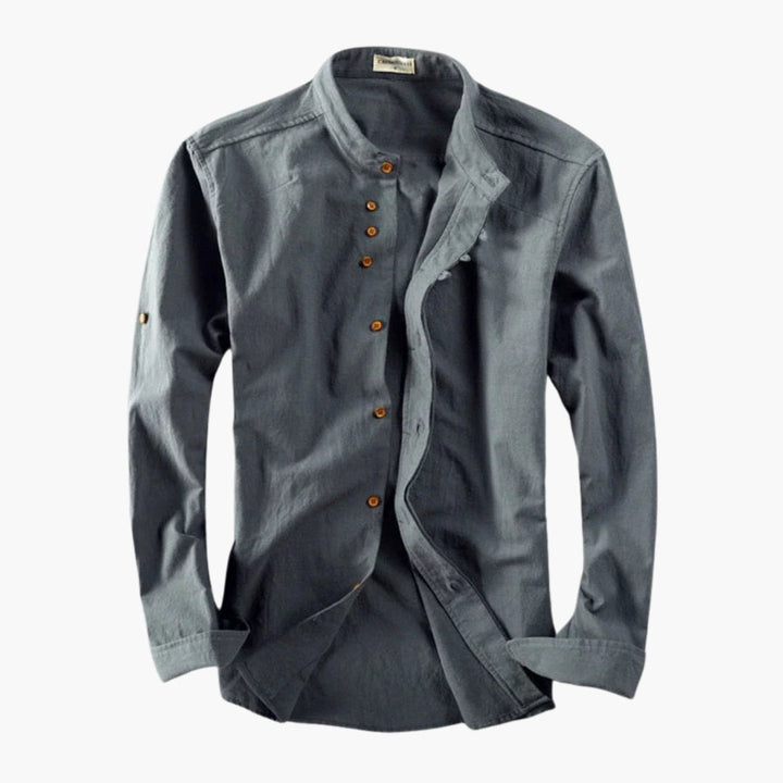 Herr Skjorta | Elegant | Med Knappar | Sommar