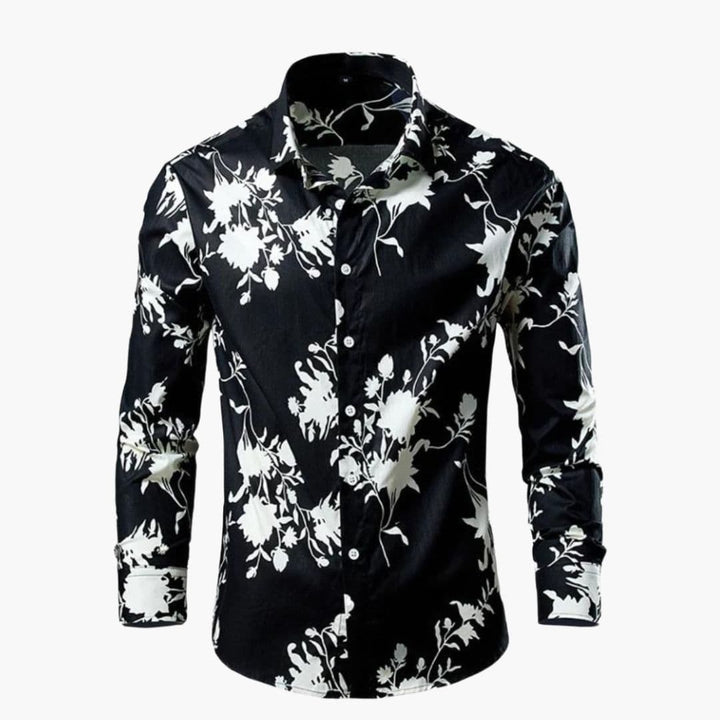 Herr Skjorta | Slimfit | Blommigt Mönster | Sommar