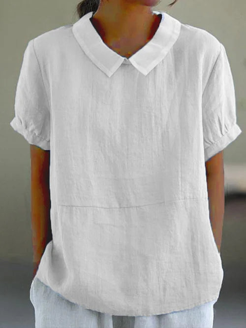 Dam Blus | Elegant | Med Krage | Sommar