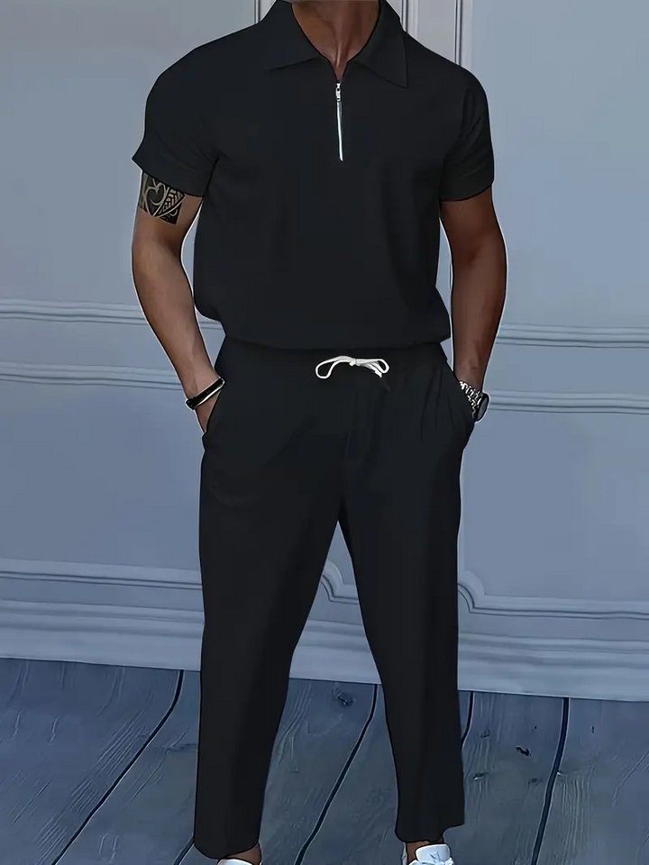 Herr Set | Tapered | Med Dragkedja | Sommar