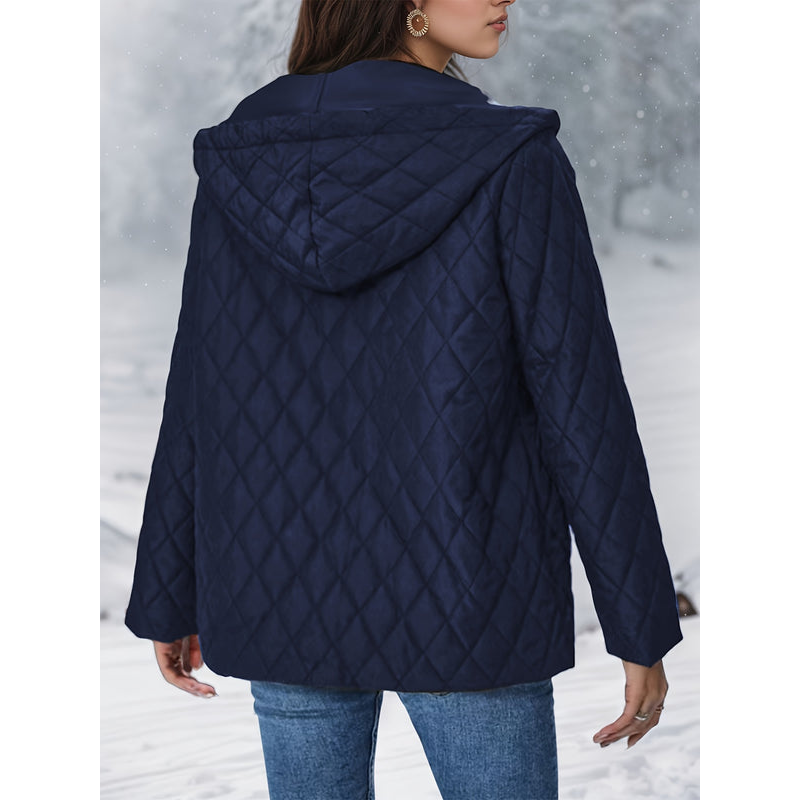 Vinterjacka Dam | Elegant Quiltad Jacka med Huva