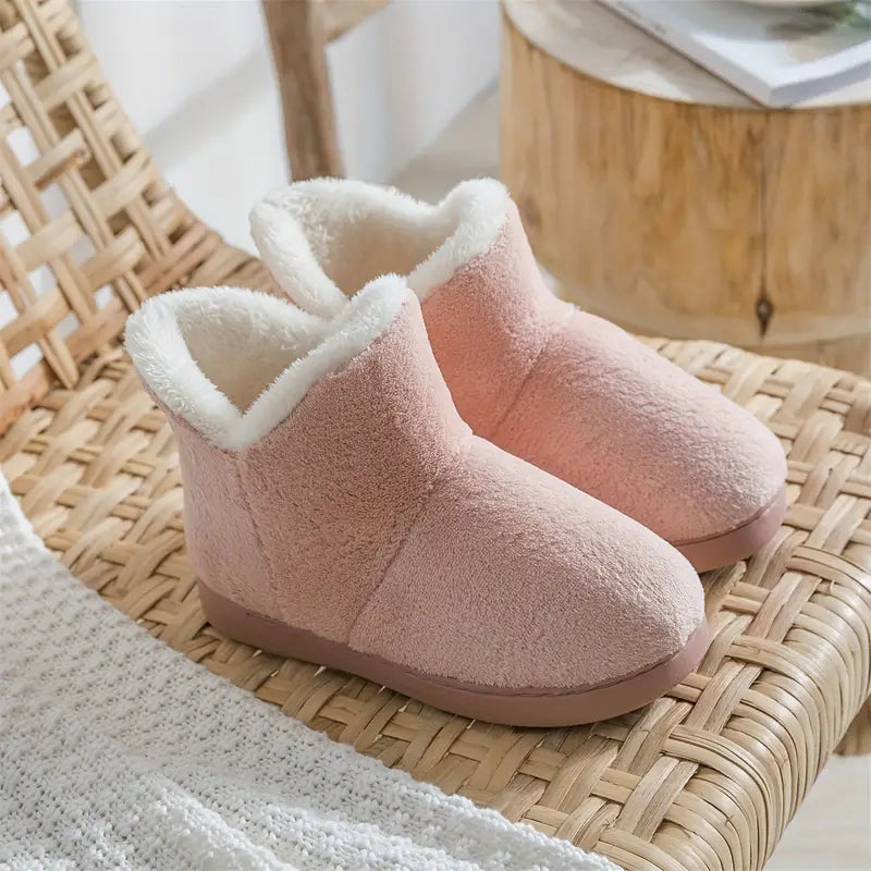 Damslippers Vinter | Varma Tofflor Inomhus | Halkfri Sula | Mjuk Plysch