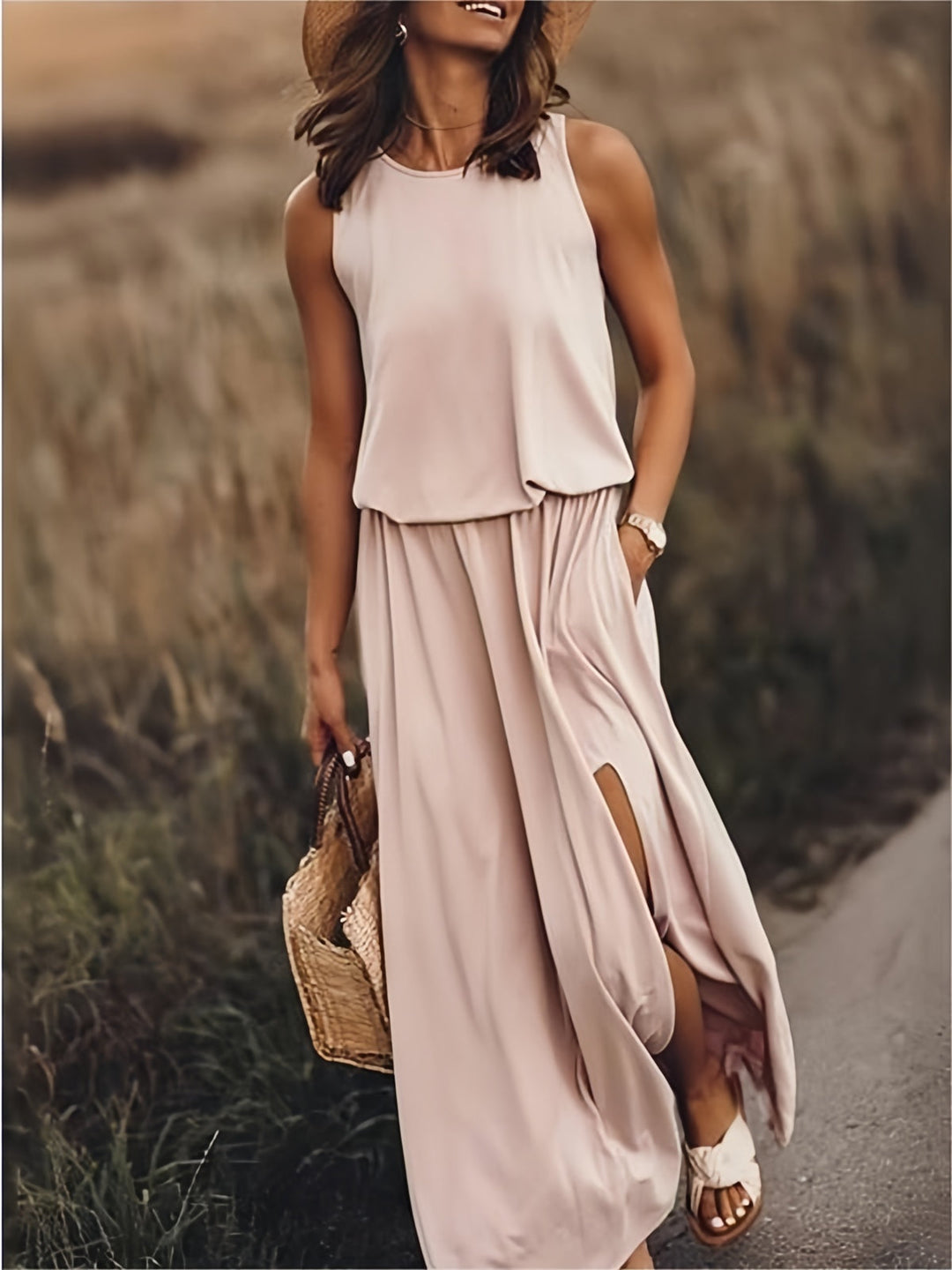 Dam Klänning | Oversized | Ärmlös | Sommar