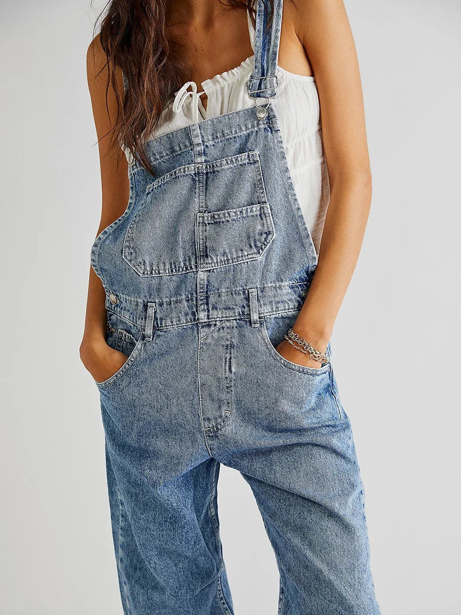 Hängselbyxor Dam | Jumpsuit | Fickdesign | Casual