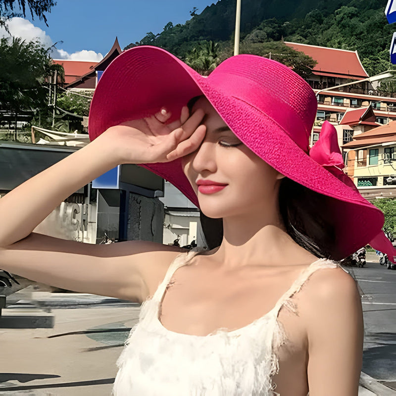 Dam Solhatt | Lätt & Mjuk | Strandmode Måste | Halm & Raffia
